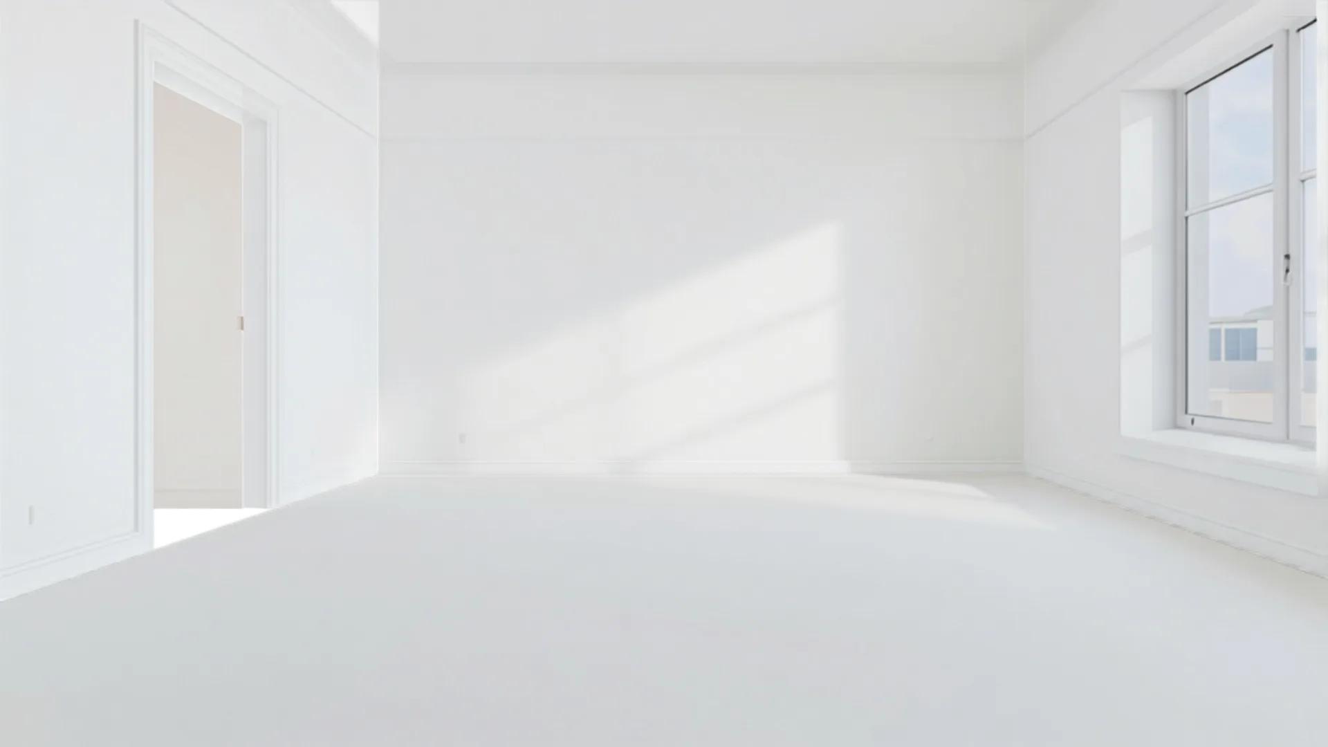 Derselbe Raumtyp bezugsfertig: gewischter Boden ohne Staub, keine Folien, klare Fensterscheiben, heller leerer Raum